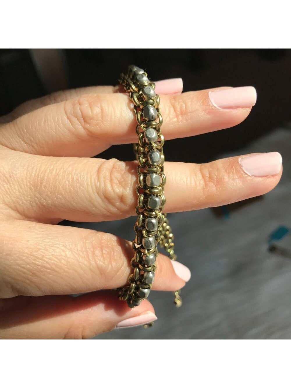 Anthropologie Festival Jewelry Anklet Gold‎ Silver Mixed Metal Ankle Bracelet